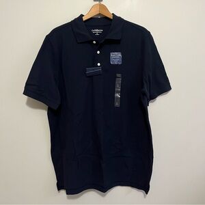 NEW Men's Navy Blue Polo Shirt, Croft & Barrow Signature Polo, Size Large